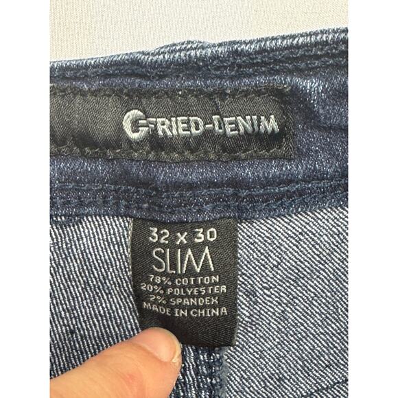 Fried Denim Men's Slim Fit Blue Stretch Denim Jeans - Size 32x28.5 - Picture 5 of 5